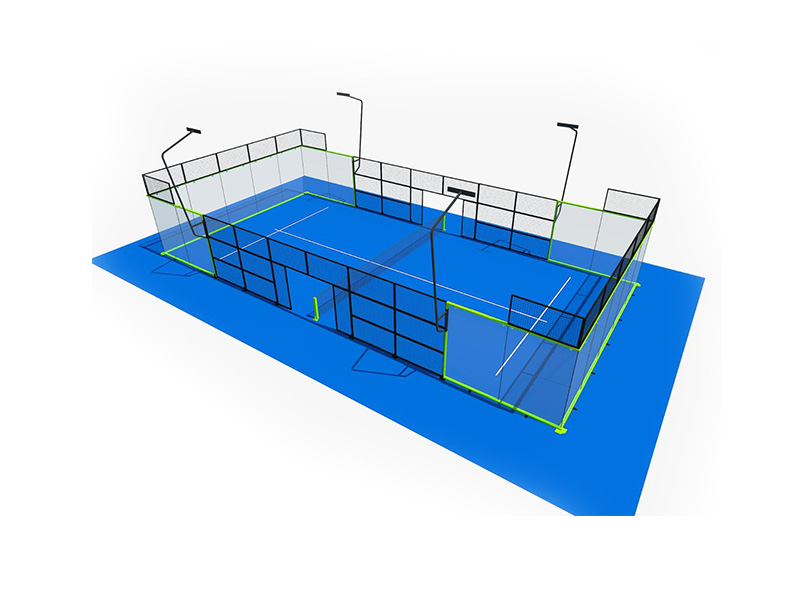 Pista de Padel panorámica completa