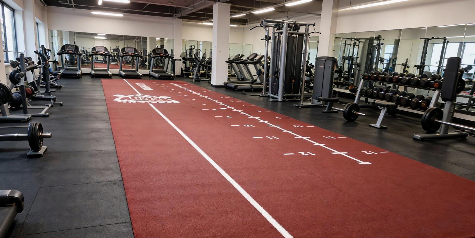 Red gym turf (en inglés)